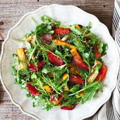 Fennel And Carrot Slaw With Olive Dressing