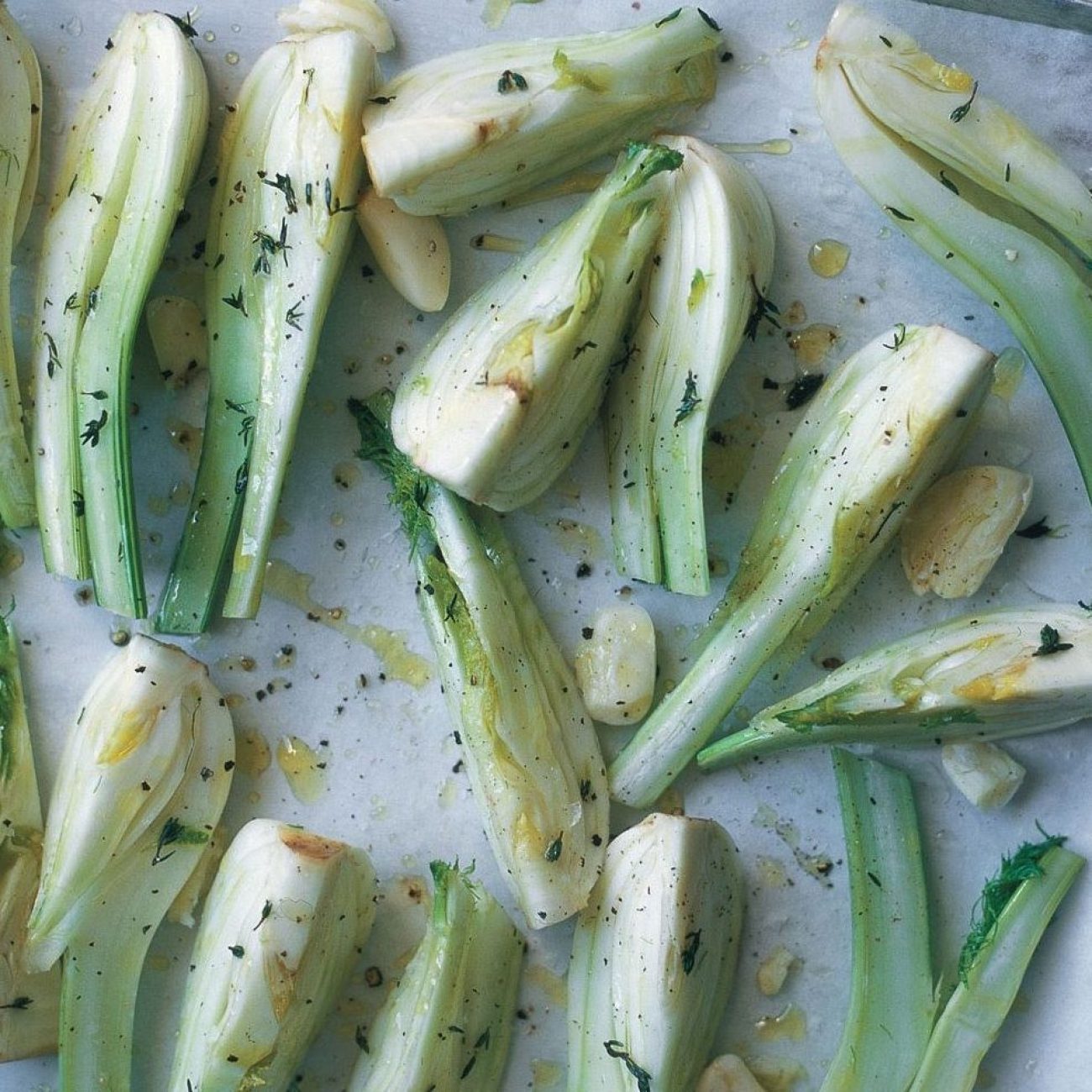 Fennel With Bay Leaves And Garlic