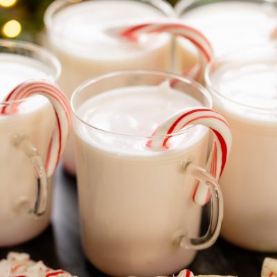 Festive Candy Cane White Hot Chocolate Recipe