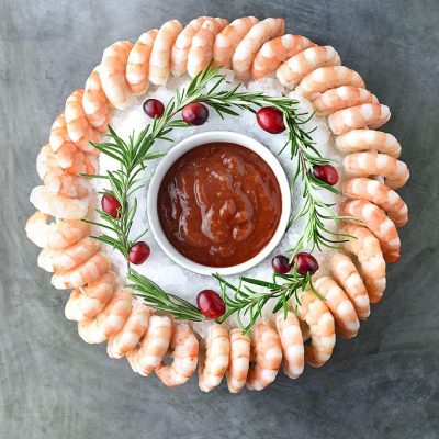 Festive Shrimp Wreath