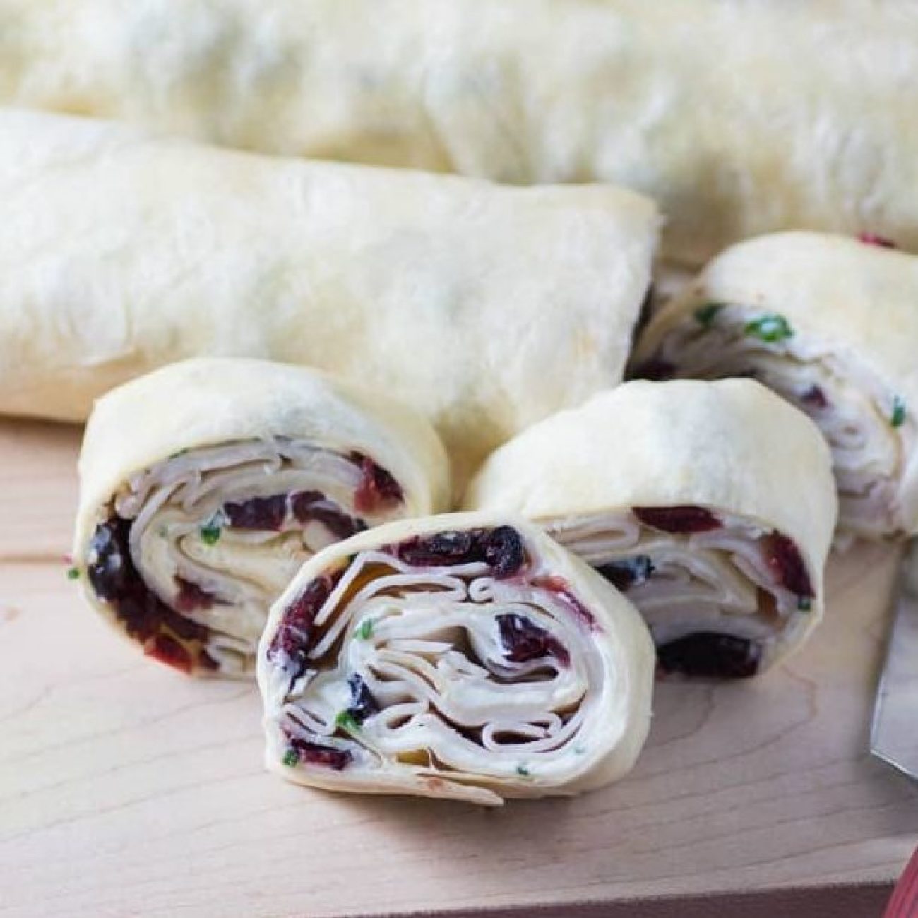 Festive Turkey and Cranberry Roll-Ups