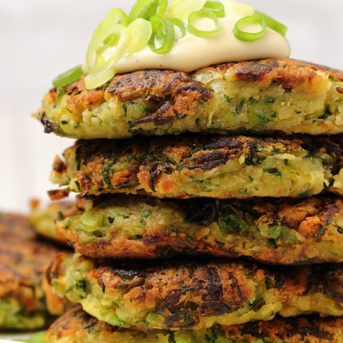 Feta and Spring Onion Noodle Pancakes