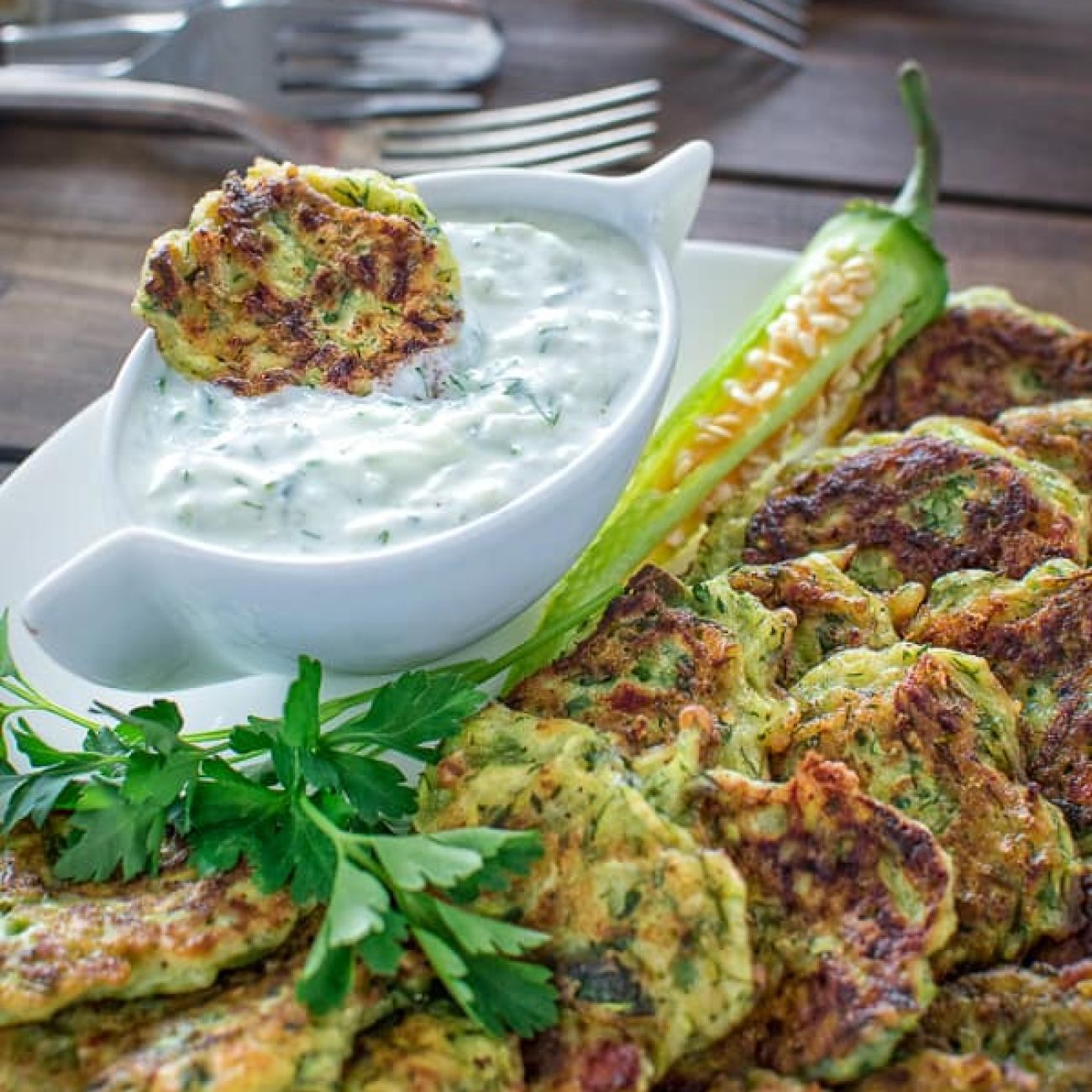 Feta-Infused Zucchini Patties Recipe