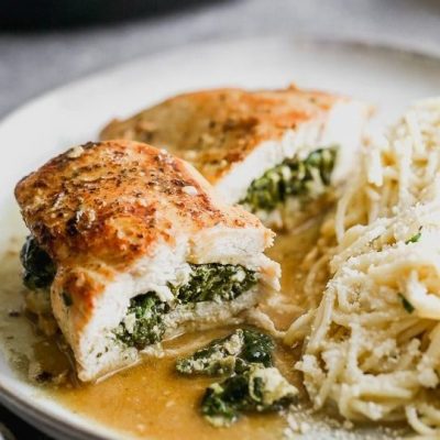 Feta &Amp; Spinach Stuffed Chicken Breasts