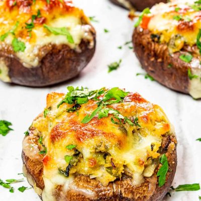 Feta Stuffed Portabella Mushrooms