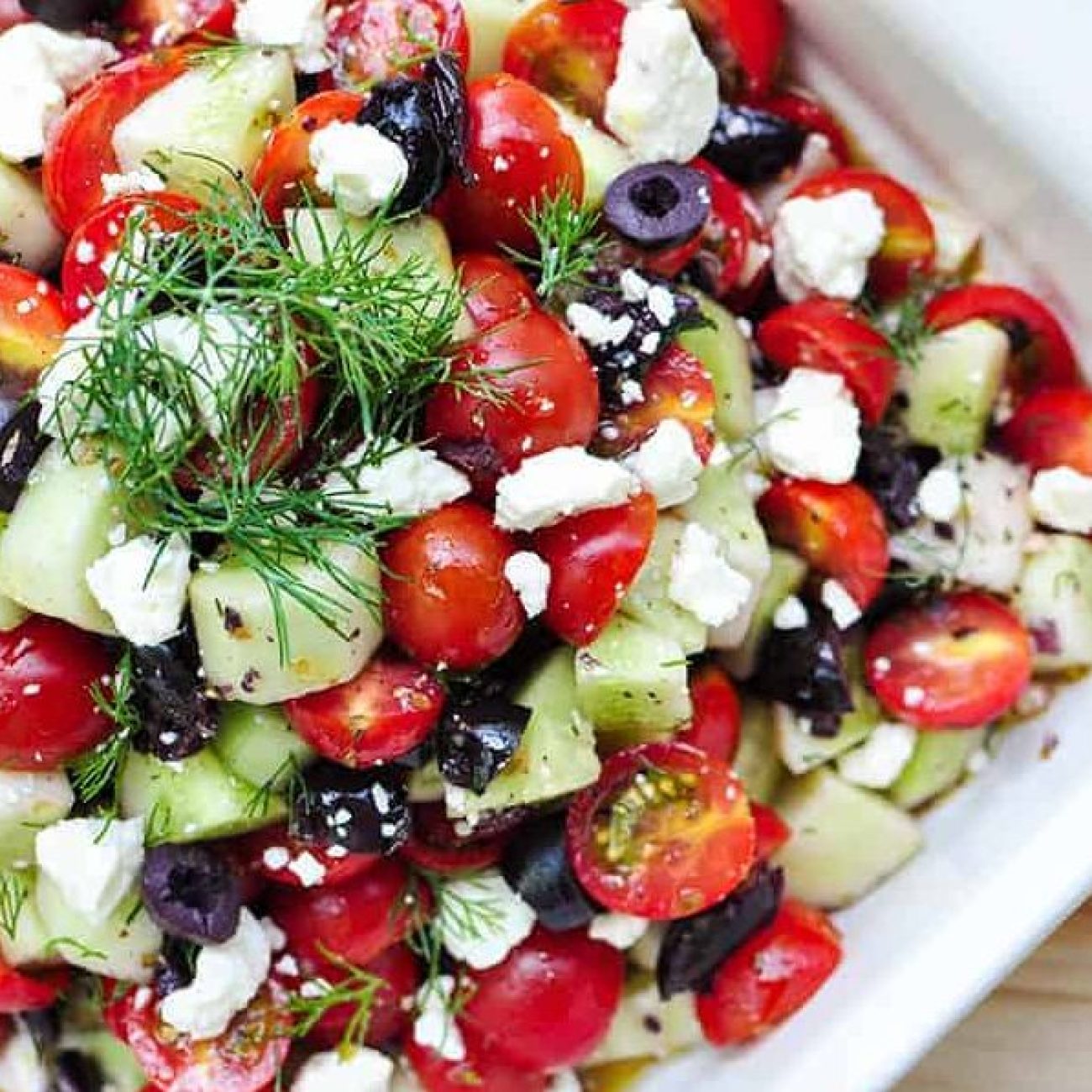 Feta, Tomato, and Cucumber Salad: A Refreshing Mediterranean Delight