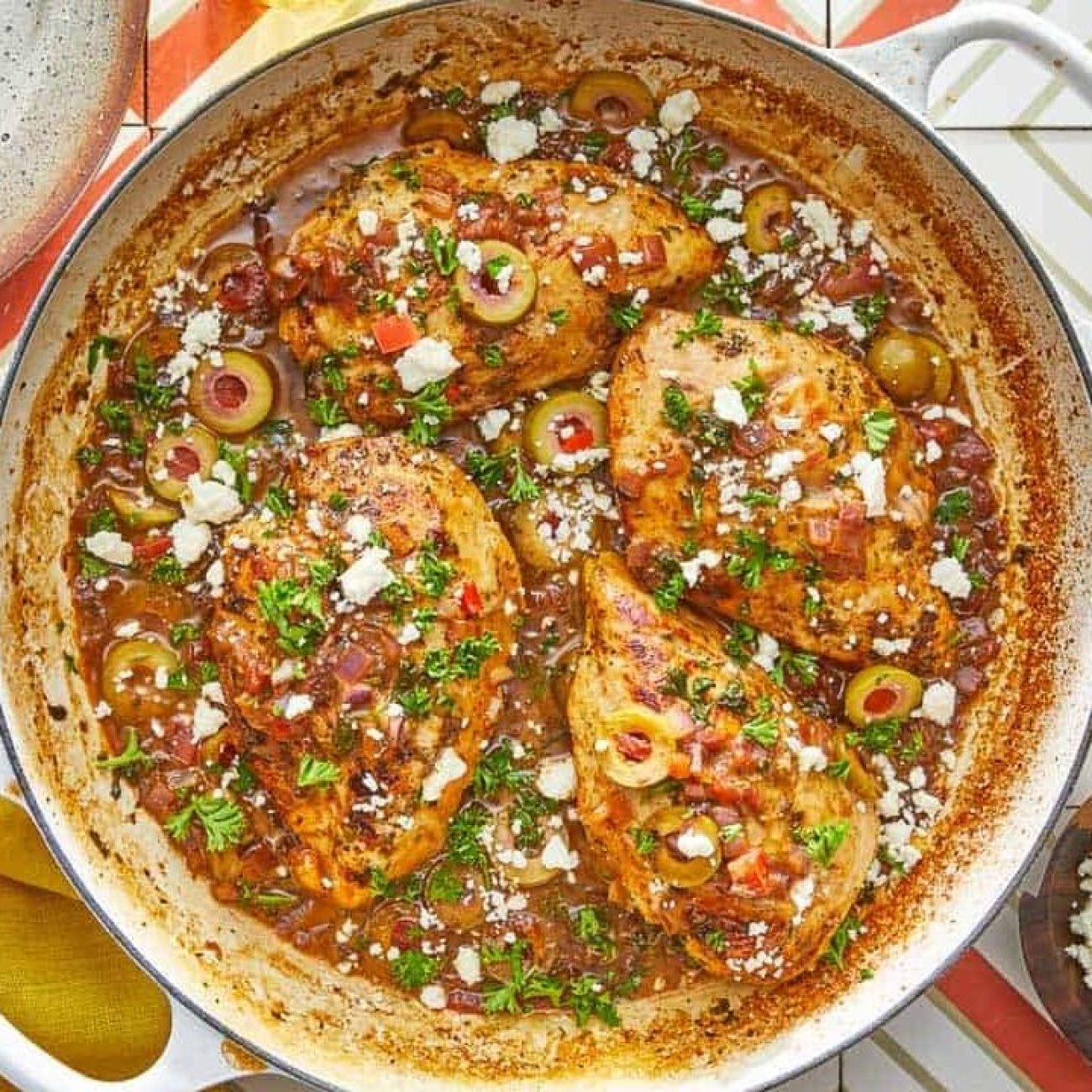 Feta Tomato Olive Chicken