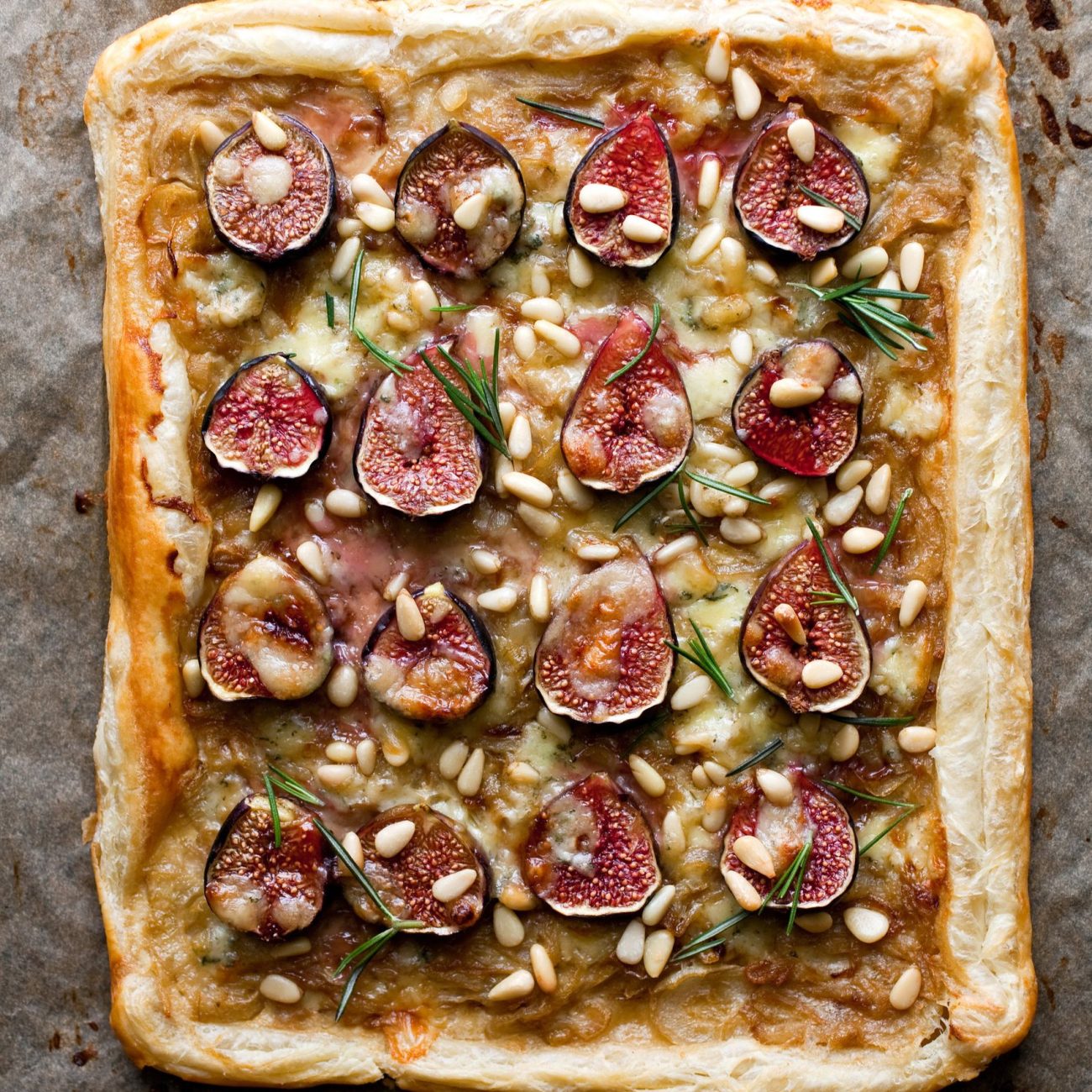 Fig , Caramelized Onion And Blue Cheese Tart