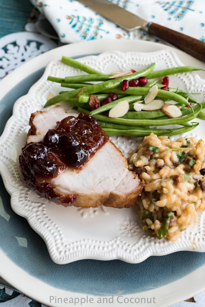 Figs With Pork Loin, Pomegranate