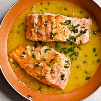 Fish With Lemon, Butter, Caper Sauce