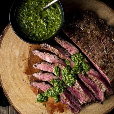 Flank Steak Churrasco With Chimichurri