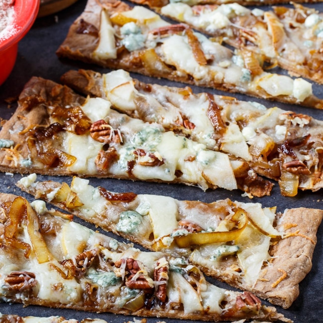 Flatbread With Caramelized Onions & Cheese