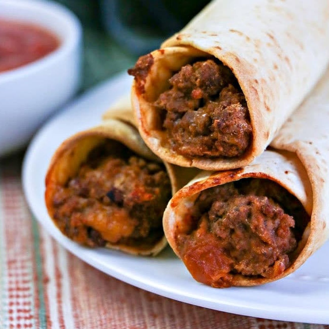 Flautas are meat-filled tortillas rolled up and fried like a chimichanga These make a nice appetizer with salsa and sour cream