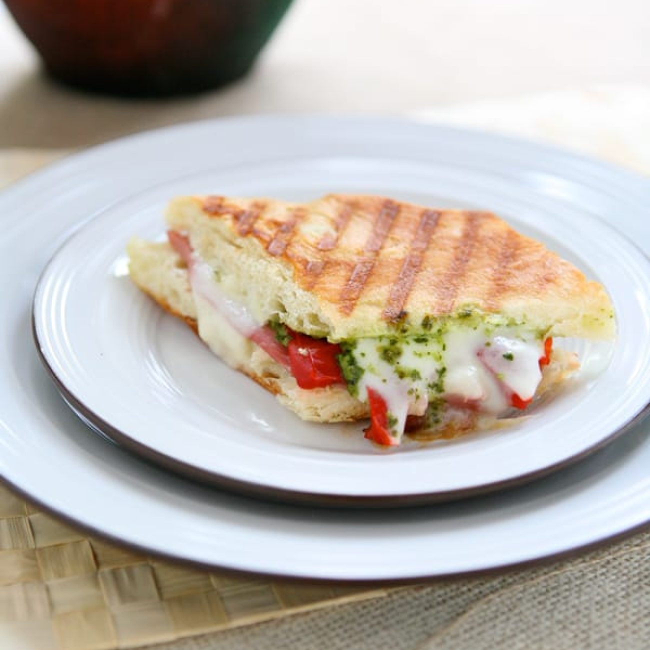 French Bread With Pesto And Peppers