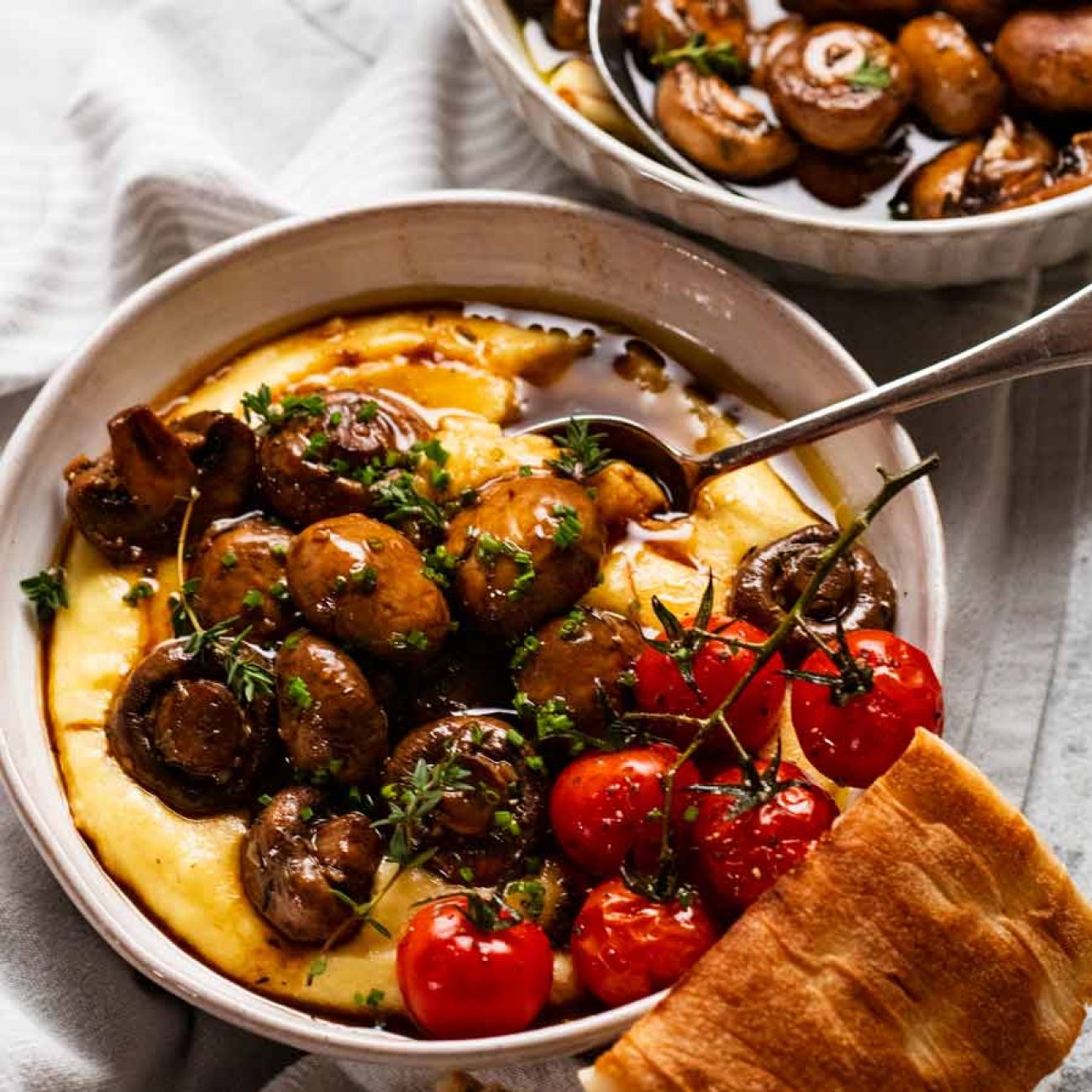 French Herb- Marinated Mushrooms