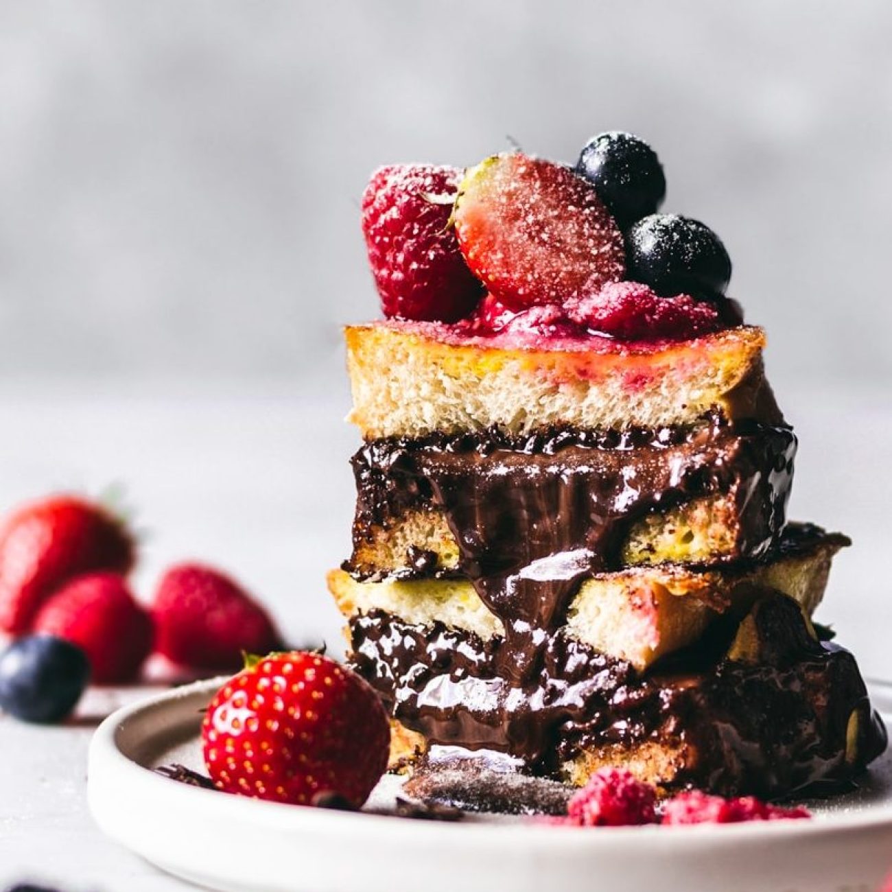 French Toast With Raspberry, Chocolate