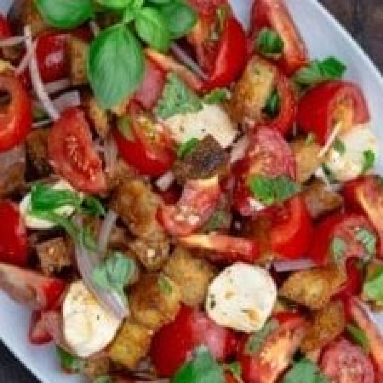 Fresh Basil, Sweet Onion, and Vine-Ripened Tomato Salad Recipe