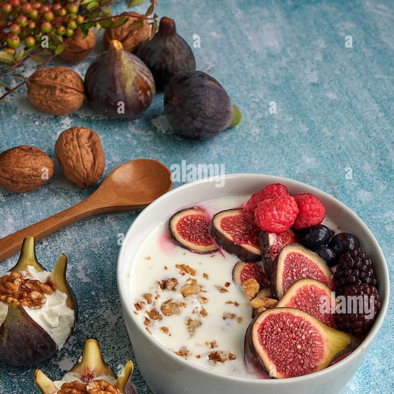 Fresh Figs And Yogurt