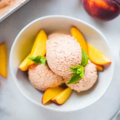 Fresh Peach Ice Cream Regular And Diet