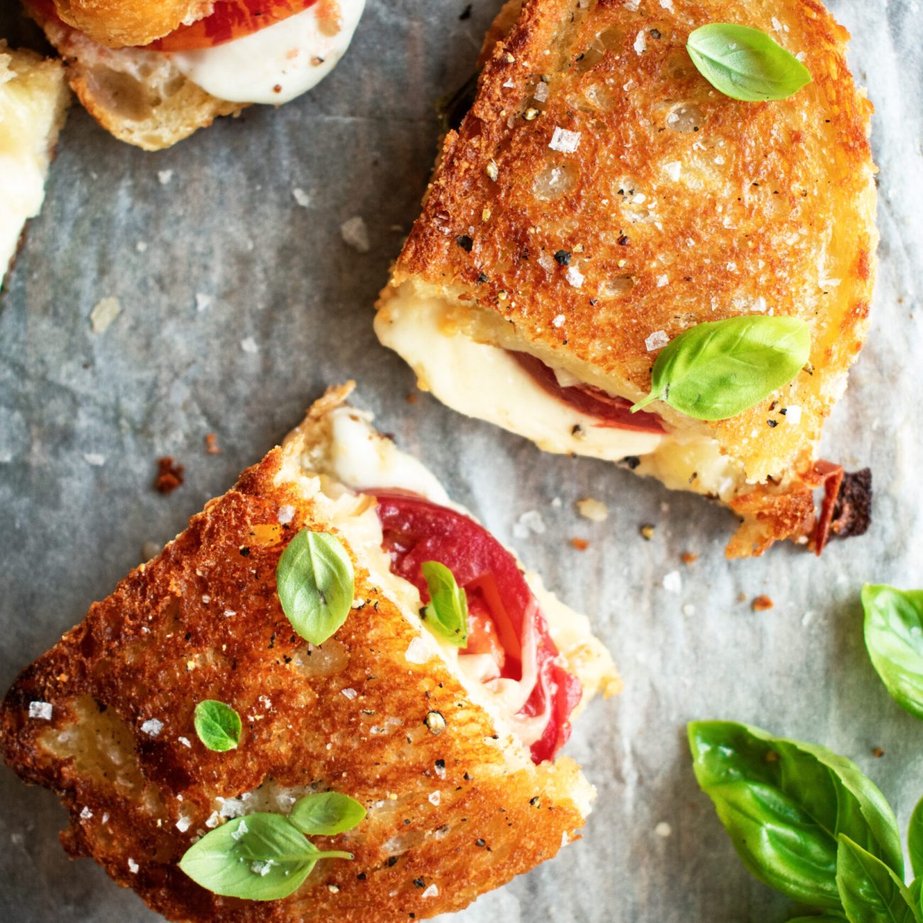 Fresh Tomato And Mozzarella On Toast