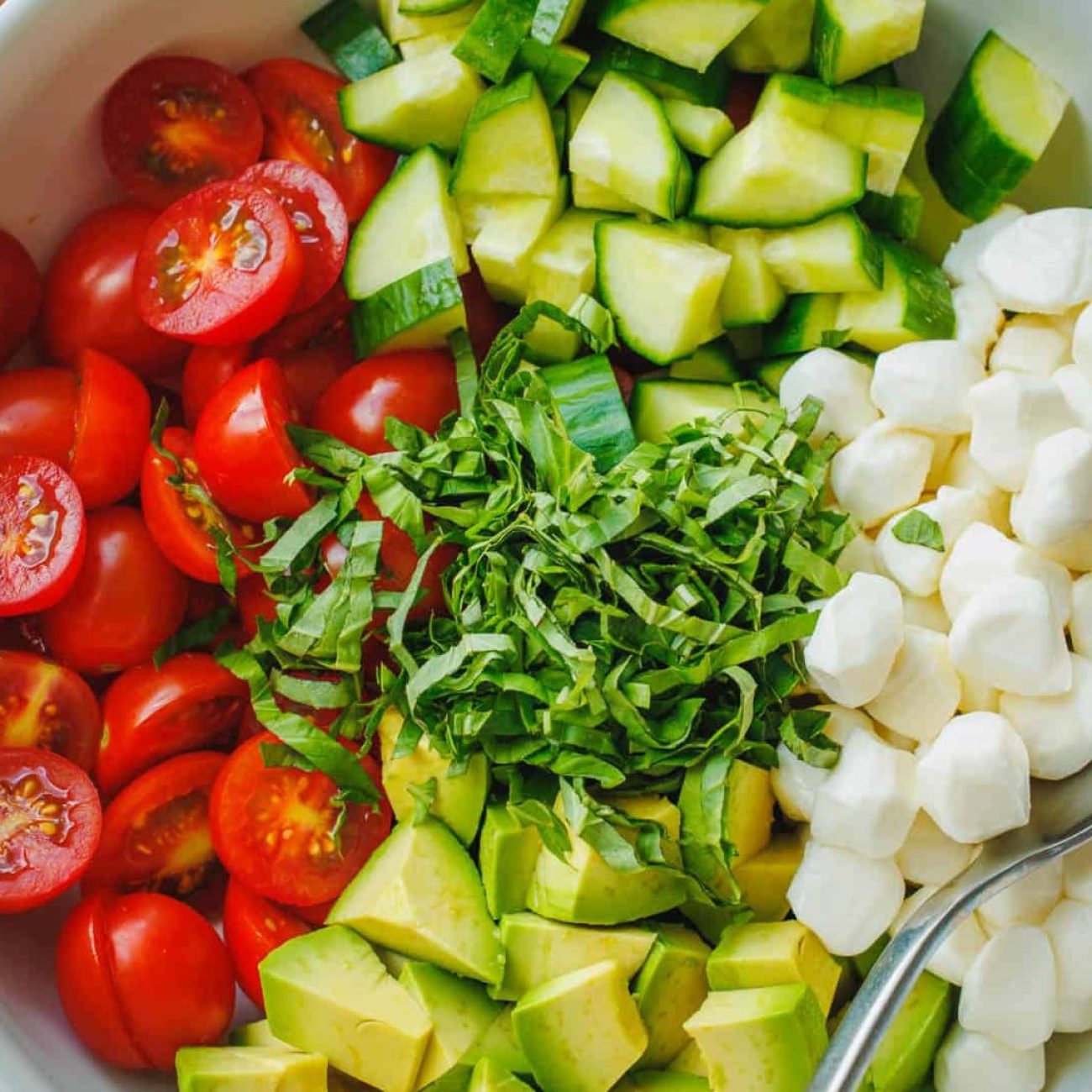 Fresh Tomato, Cucumber, and Mozzarella Salad Recipe