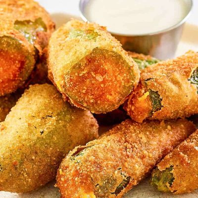 Fried Stuffed Jalapeno Peppers