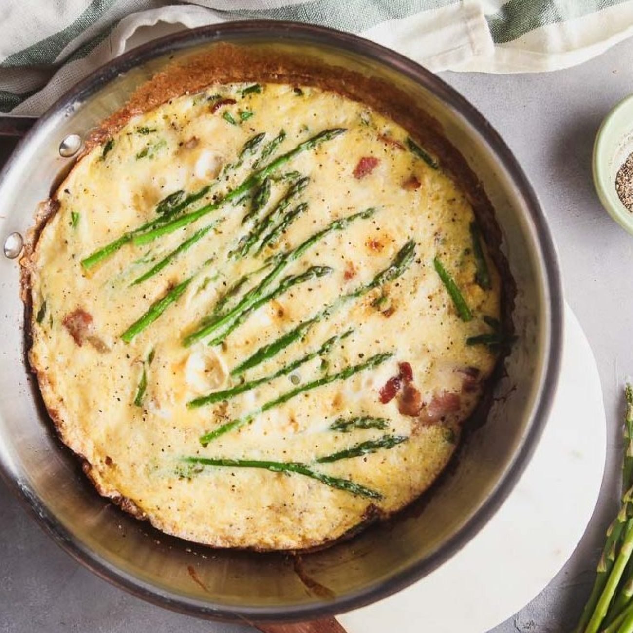 Frittata With Asparagus, Canadian Bacon