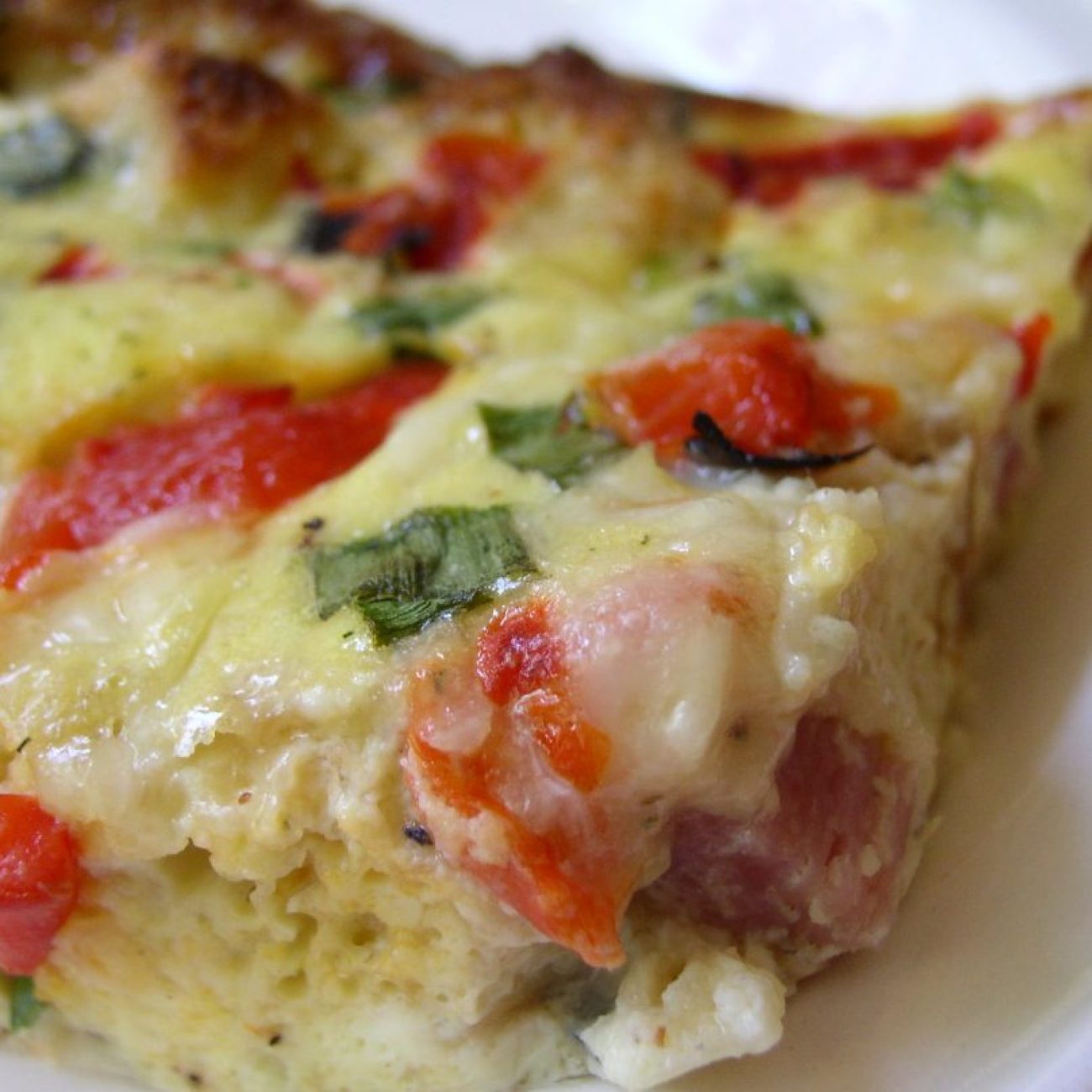 Frittata With Ham And Roasted Pepper