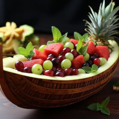 Fruit Salad In A Pineapple Boat