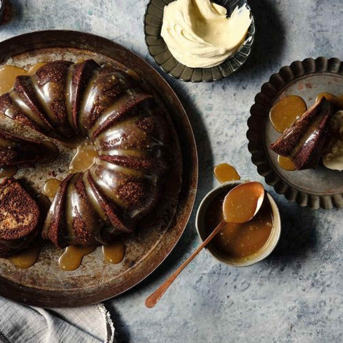 Fudge Marble Pound Cake