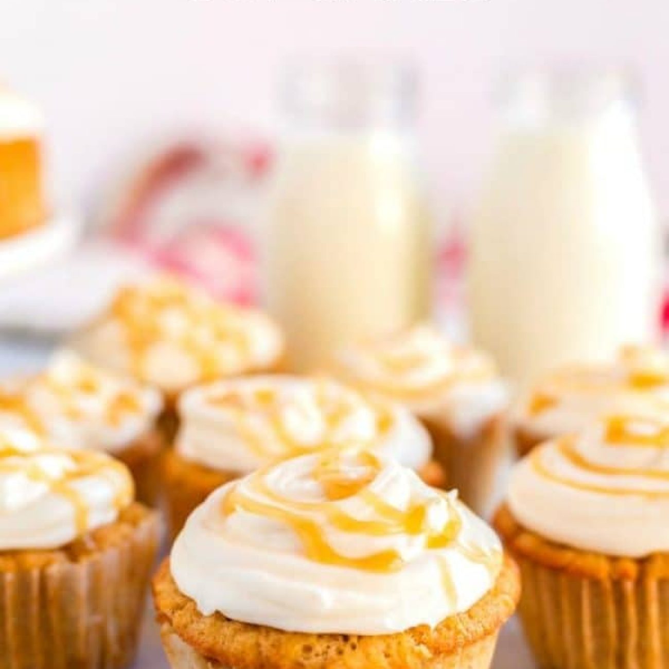 Fun Caramel Apple Cupcakes