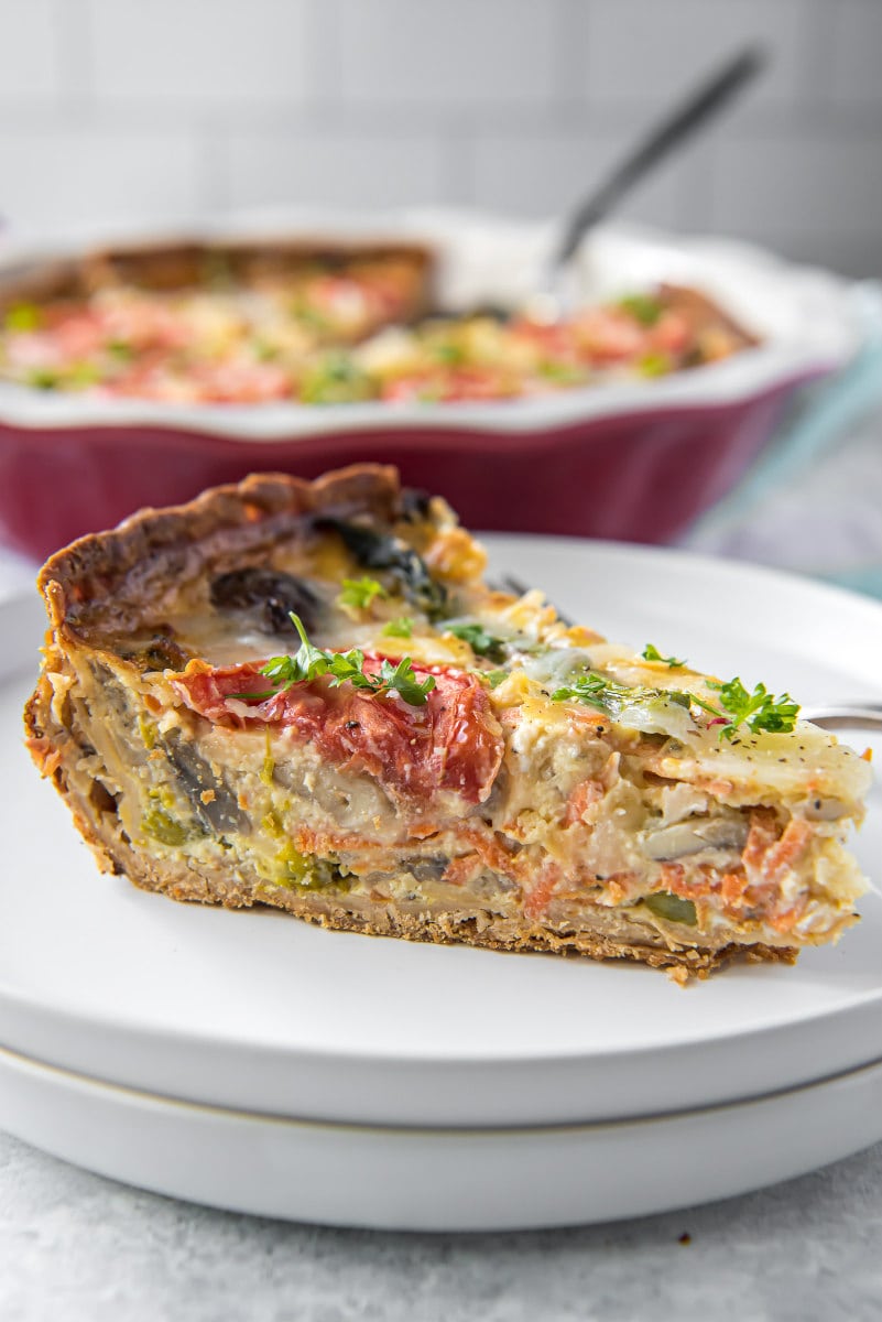 Garden Vegetable Quiche With A