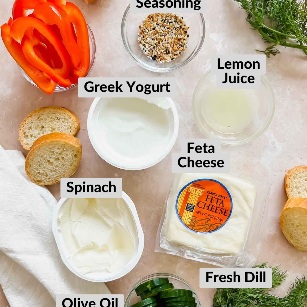 Garlic And Dill Feta Cheese Spread