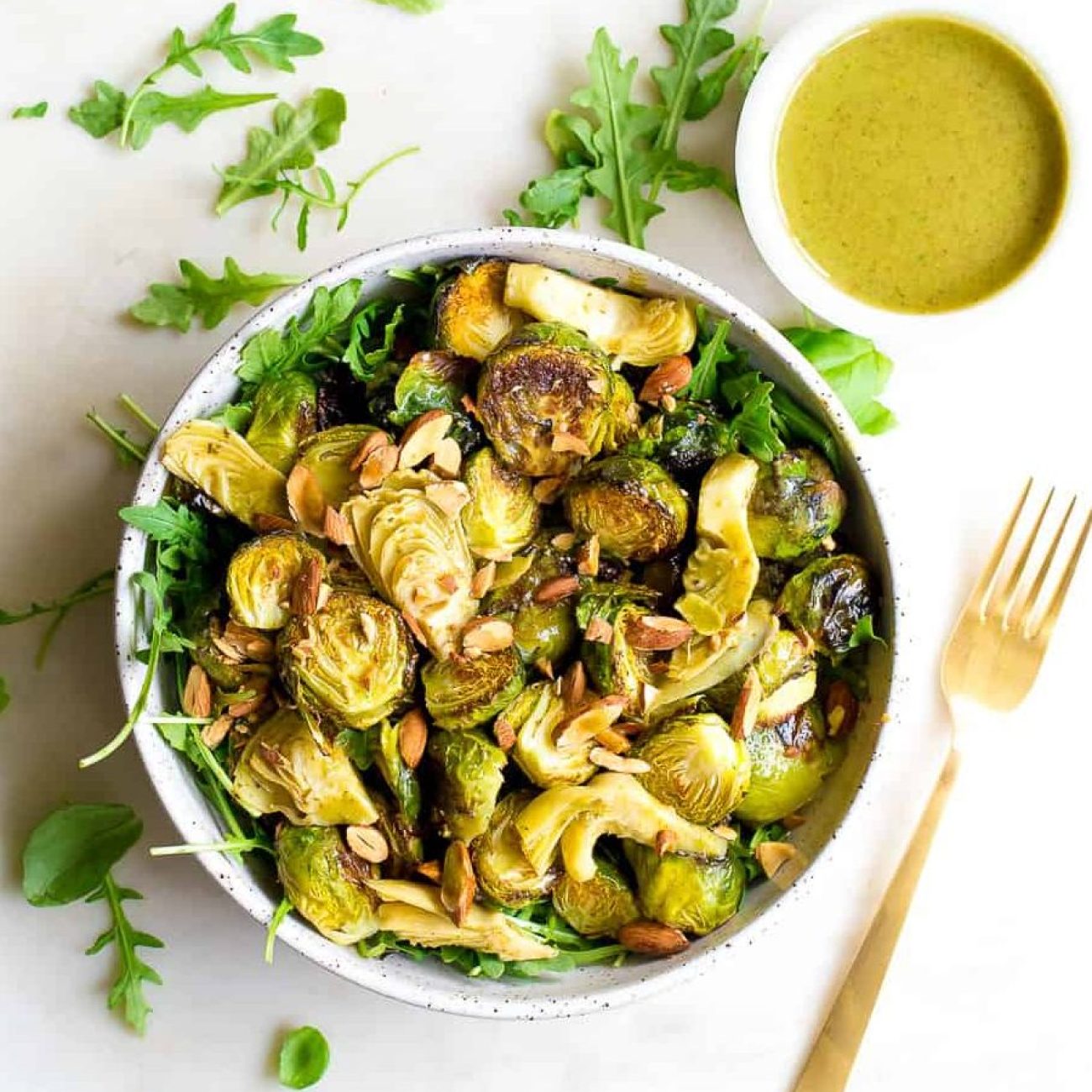 Garlic And Mustard Roasted Brussel Sprouts