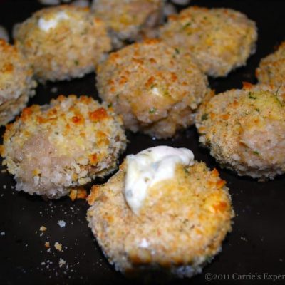 Garlic, Bacon, Cheese Stuffed Mushrooms