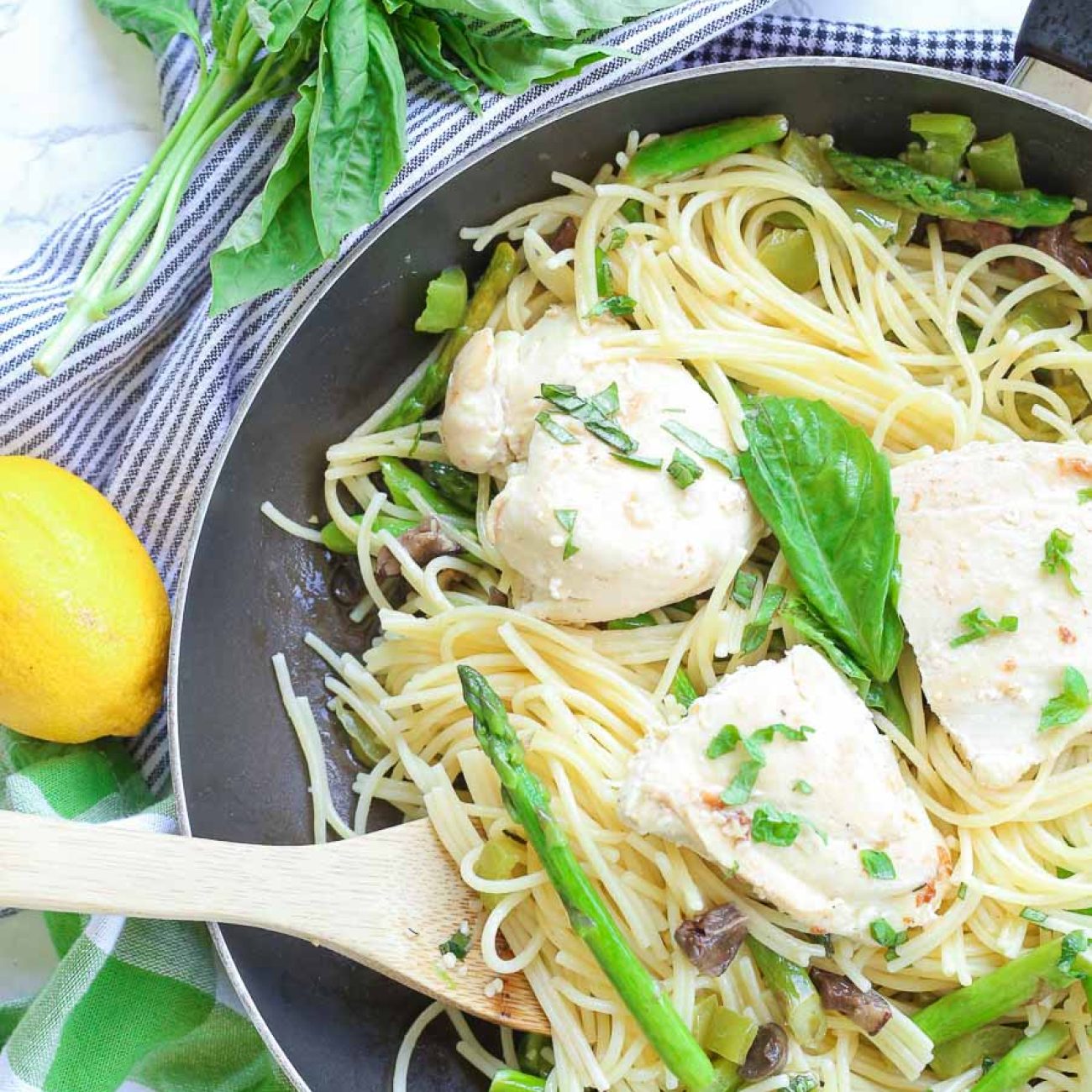 Garlic/Basil Chicken Pasta