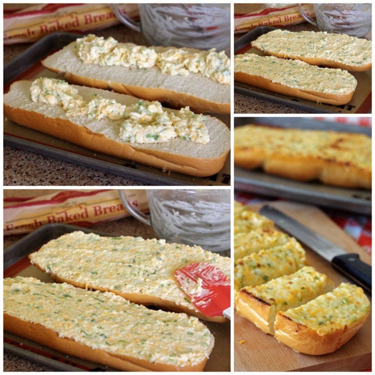 Garlic Bread With Mayo & Cheddar