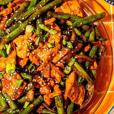 Garlic Chicken Breast With String Beans