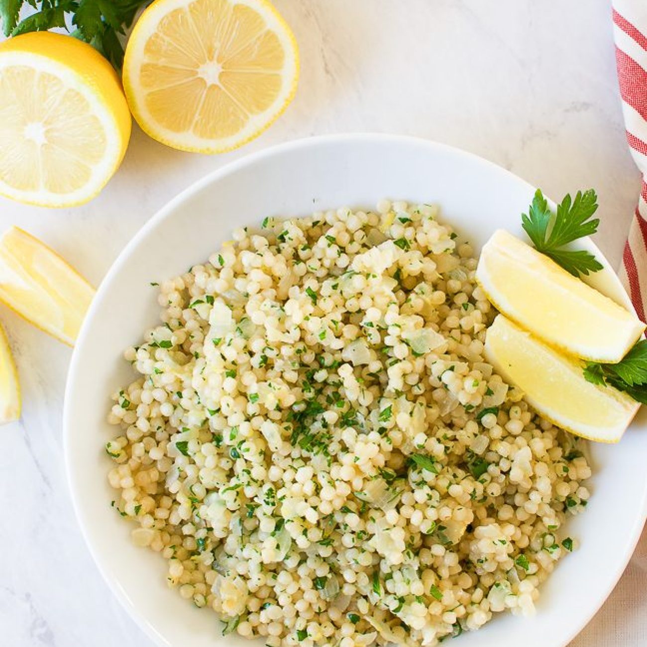 Garlic Couscous Paired with Zesty Lamb