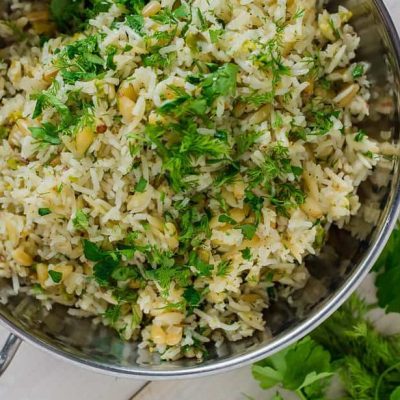 Garlic, Herb, Orzo And Rice Pliaf