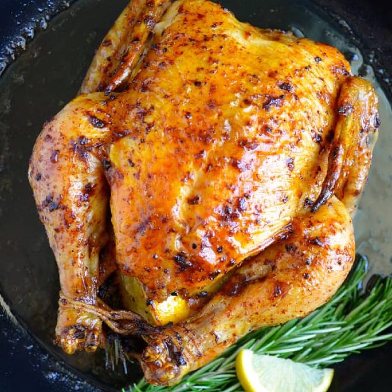 Garlic Lemon Rotisserie Chicken With