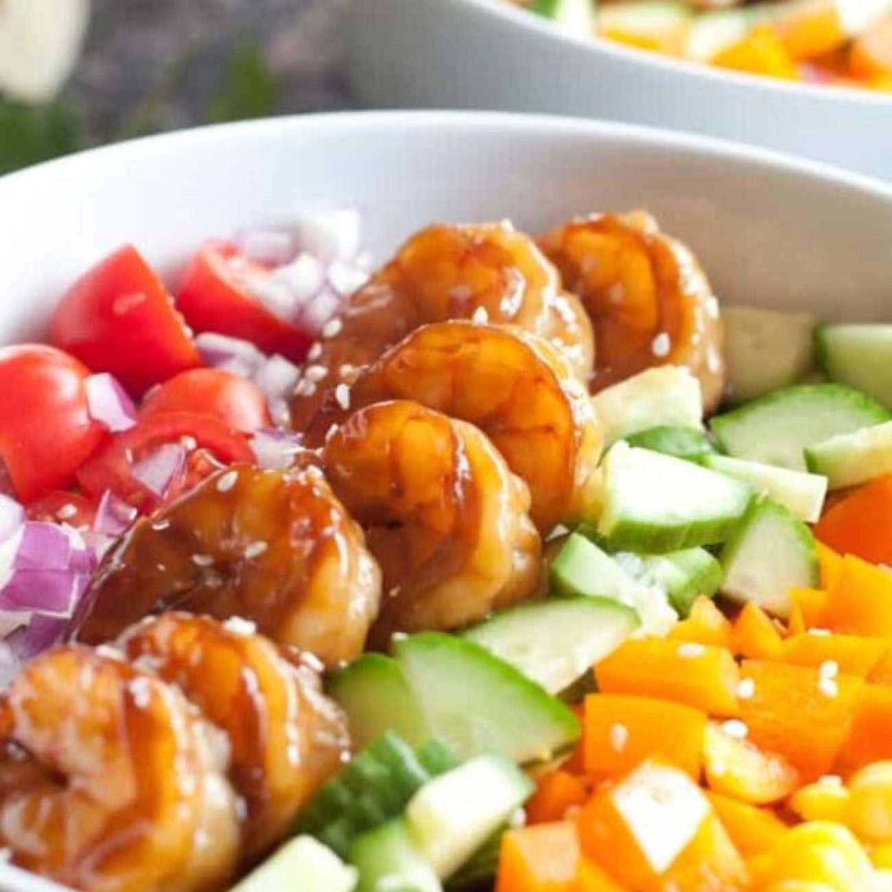 Ginger Garlic Prawn Shrimp Salad