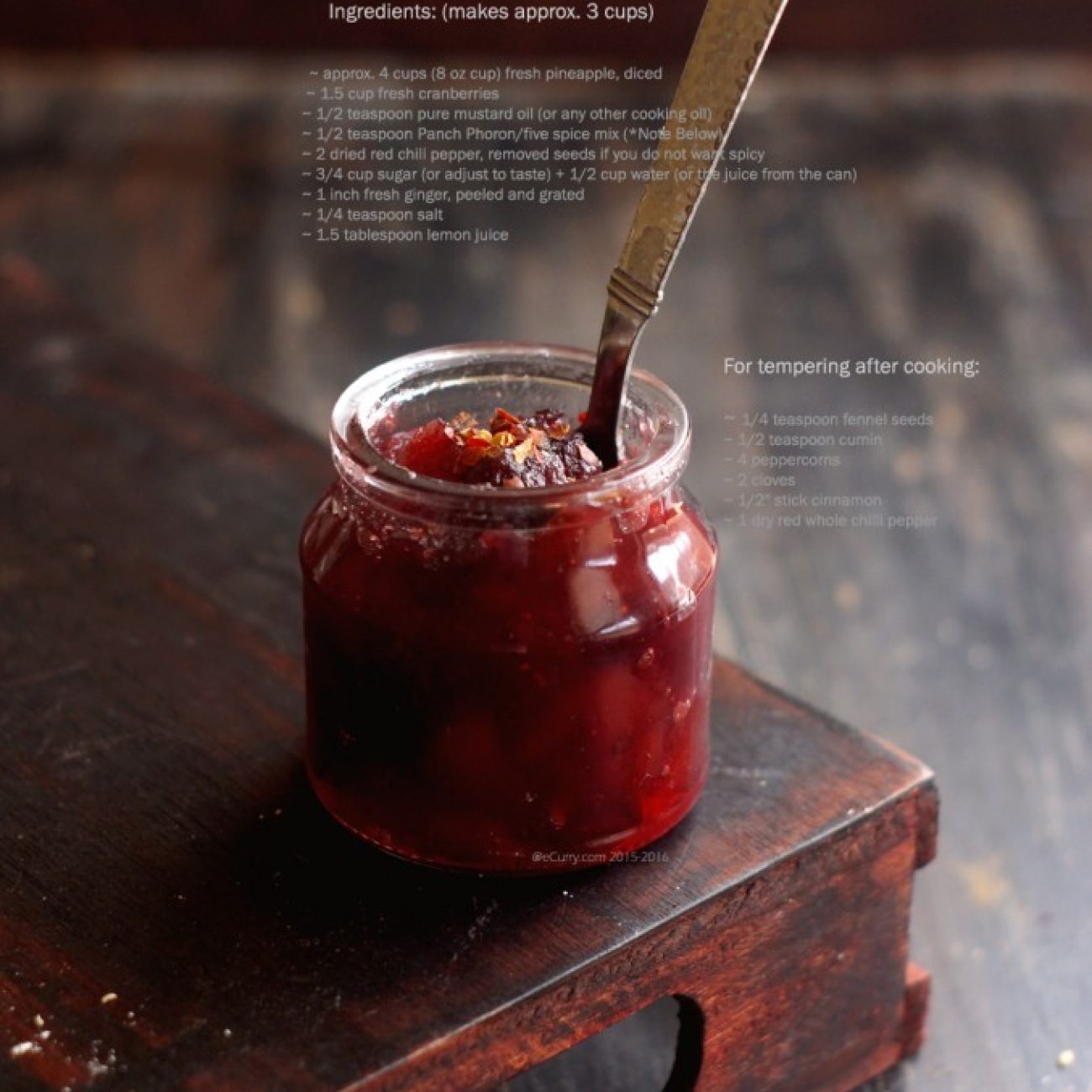 Ginger Pineapple Plum Chutney