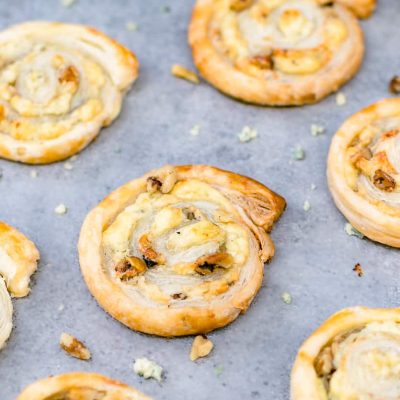 Gingerbread And Blue Cheese Pinwheels