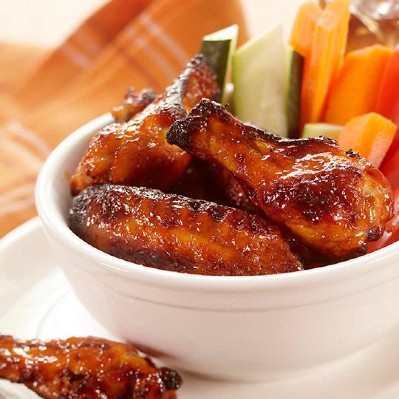 Glazed Apricot Chipotle Wings