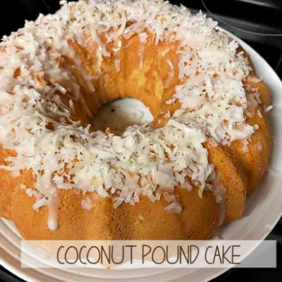 Glazed Coconut Pound Cake