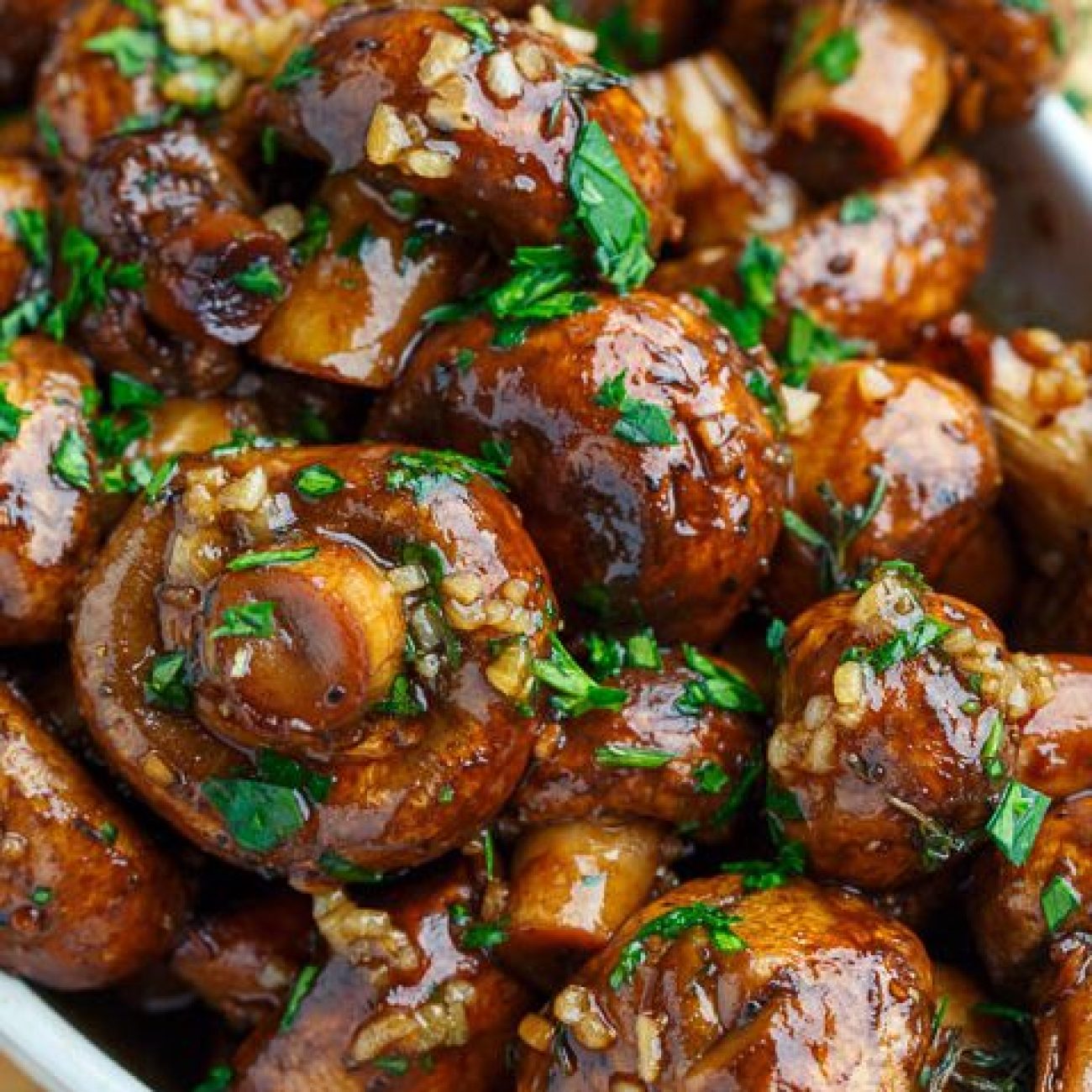 Glazed Rosemary Honey Mushrooms