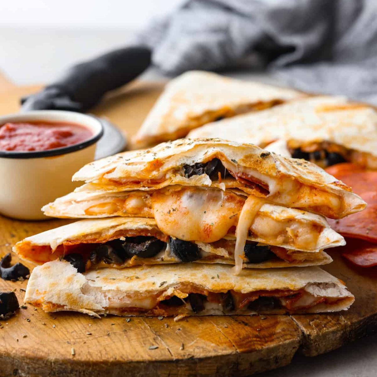 Gluten Free Pepperoni Pizza Quesadilla