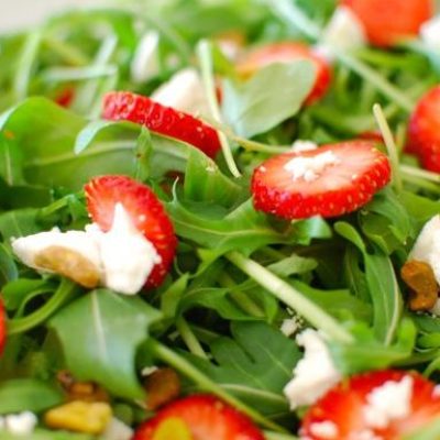 Goat Cheese, Arugula And Strawberry