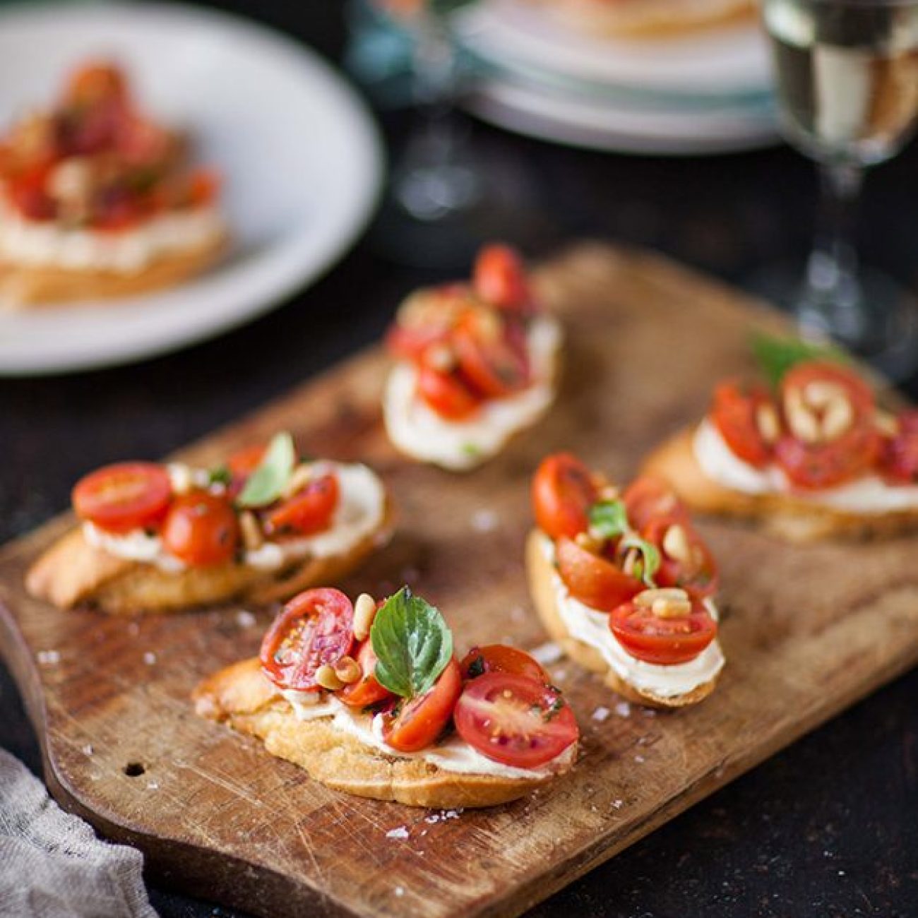 Goat Cheese Crostini With Flash Tomato